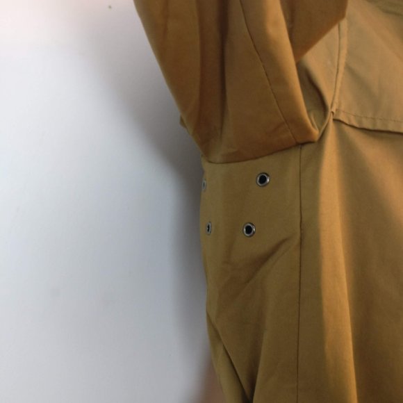 Minimalist Double Breasted belted Long Trench Coat with pockets 38R UnLined, new - Picture 7 of 16